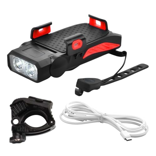 Lumière de sécurité vélo ultra lumineuse à sonnette et support de téléphone
