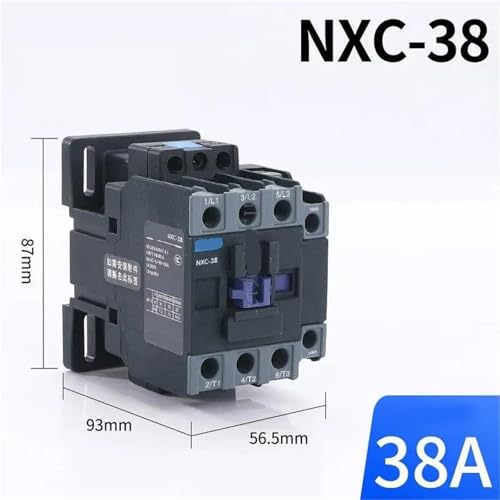 Contactor magnético de CA NXC-38 para control de motor con bobina de 220V trifásico 2