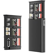BUDI Portable Aluminum Memory Card Case Shockproof Scratch Resistant Thin Credit Card Size Card O...