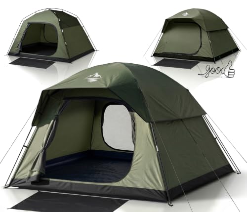 Image of Purebox Tent 4 Person Tents for Camping with 2 Doors & Rainfly