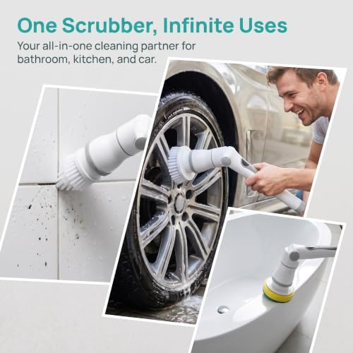 Electric Spin Scrubber, Cordless Scrubber with 8 Heads by Fineseek - Used condition - Image 5