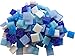 Produktbild Fliesenhandel Fundus 1 Kg Glasmosaik 1x1cm Premium Qualität - ca.1500 Stück Glasmosaiksteine 10x10 Mosaiksteine (Blau Mix)