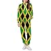 Jamaican Flag Men‘s Track Suits Casual Sets 2 Piece Outfits Sweatsuit for Women Hooded Sweatshirt and Pants 2XL