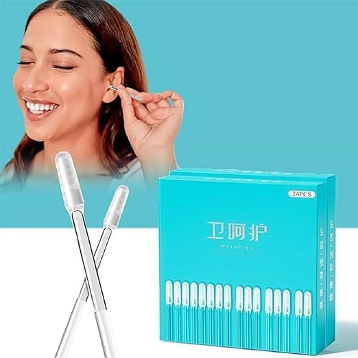 24 Pcs Ear Wax Cleaner Sticks | Reusable Soft Silicone Ear Pick Wax Remover Kit | Safe & Gentle Ear Cleaning Tool Set with Ear Buds | Quick & Efficient Ear Wax Removal for Home & Travel-image-4