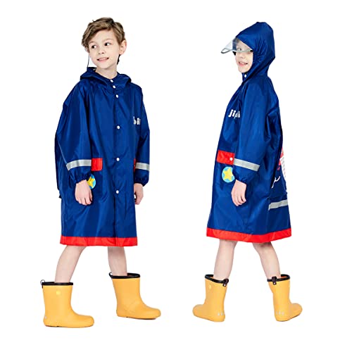 Kids Raincoats For Girls Boys Airplane Cartoon Toddler Waterproof Rain Wear Children Raincoat Jacket Poncho L Size #TOP1