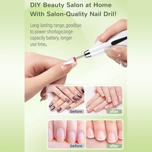 Moulin à ongles électrique rechargeable avec 3 modes réglables pour manucure à domicile - 6