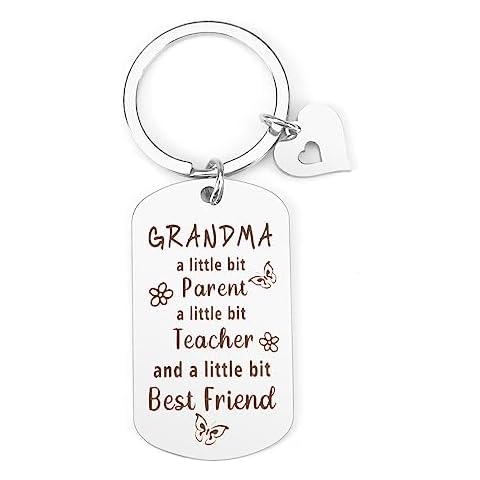 BOMEON Grandma Gifts Grandma Keychain, Nanny Gifts from Grandchildren, Grandma Birthday Gifts Grandma Christmas Gifts for Grandma Mother's Day Gift Ideas Grandma Gifts from Grandson Granddaughter Cover