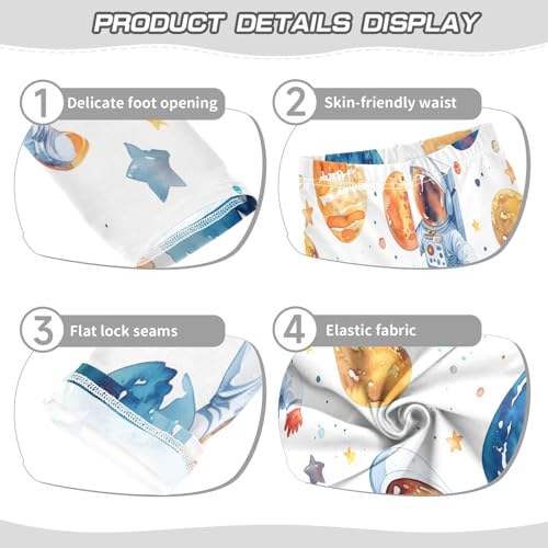 Bolaz Toddler Girls Leggings Printed Yoga Pants Leggings Astronaut Planet for Kids3