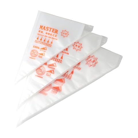 Wisfor Plastic Pastry Bags, Disposable Icing Piping Bags for Cookie and Cake Decorating, fit All Sized Nozzles Tips Kit and Couplers Cover