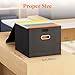Lifewit File Organizer Box with Lids, Portable Storage File Boxes with Plastic Slide, Hanging File Boxes Document Storage for School Home Office Supplies, Decorative Folders Storage Dark Gray 2 Pack