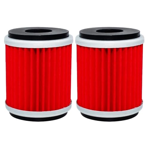 �I�C���t�B���^�[ �I�[�g�o�C�p�t�B���^�[ ���}�n ���v�^�[ YFM 250 WR125R WR125X WR250F WR250R WR250X WR450F YZ250F YZ250FX �ɓK���o�C�N�p�I�C���t�B���^�[(2pcs-red)