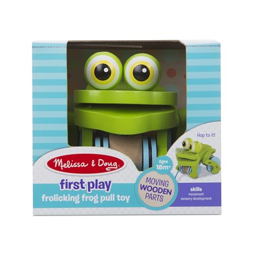 Image of Melissa & Doug First Play Frolicking Frog Wooden Pull Toy (Pack of 6)