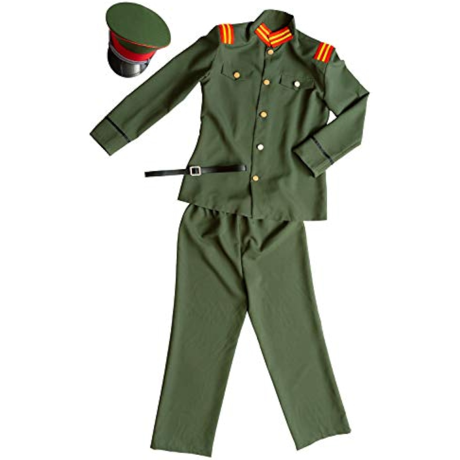 クリアストーン(Clearstone) MENコス コスプレ ハロウィン 軍服 ユニセックス グリーン 詳細画像2