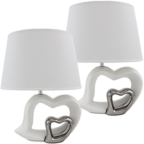 BRUBAKER doppio set Lampade da tavolo in ceramica