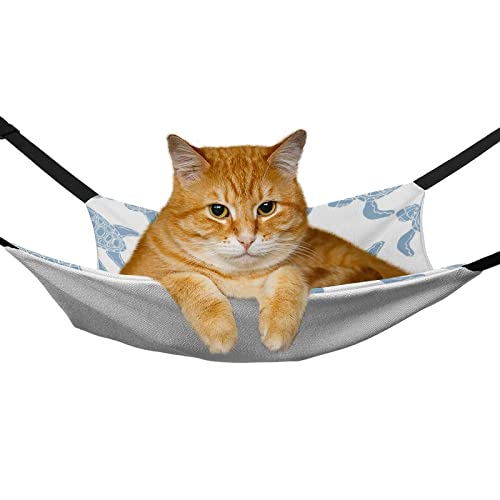 Cat Hammock Blue Turtle Cat Bed Cage Window Perch Hanging Space Saving For Small Pets 16.9"X13" #TOP5