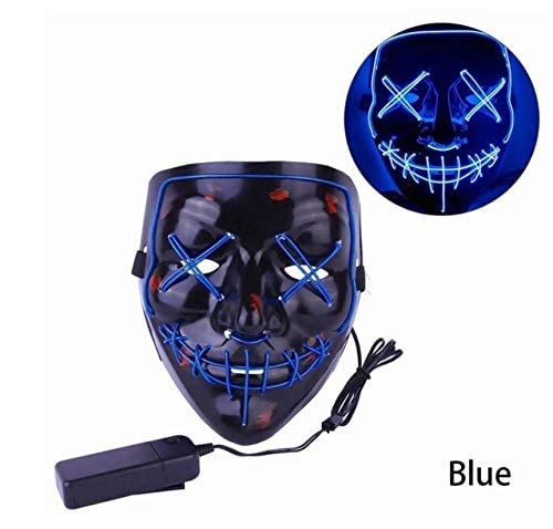 Lovelegis Led Mask, Horror, Monster, Zombie, Fancy Dress, Halloween, Carnival, Party, Accessories, Black Color, White Light - Image 3