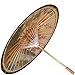 Oriental-Decor Fashion Rain Umbrella, Traditional Design, Bamboo Frame, Hand-Painted Design, Large 35 inch Size (Perching Peacock)