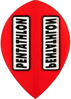 US Darts Pentathlon RED Pear Shape Dart Flights - 3 Sets (9 Flights) - 100 Micro Ex-Tough