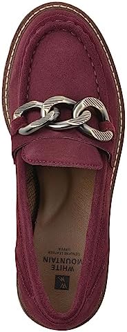 WHITE MOUNTAIN Women's Shoes Goodie II Loafer, Burgundy/Suede, 7 M | Image 5