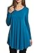 HOTOUCH Womens Tunic Long Sleeve Solid Loose Top Plus Size (Navy Blue M)