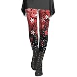 Hkdjaess Leggings coloridos para mujer largos de ciervo de alce para mujer, largos, opacos, cintura alta, opacos, para correr, ropa con diseño de disfraz, A#Clear, S