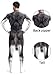 Bemeiren Animal Bodysuit for Men Zentai Spandex Body Suit with Big Tail Halloween Furry Costumes Werewolf