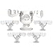 Christmas Vacation Glass Moose Mug Punch Bowl Set w/ Set of 4 Moose Mugs
