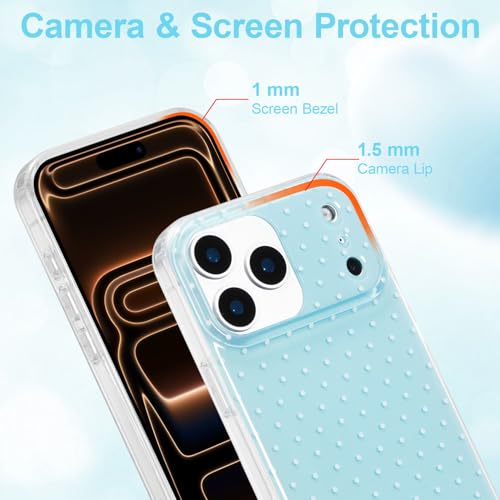 QLTYPRI Cute Polka Dot Phone Case for iPhone 17 Pro Max, Blue by QLTYPRI - Used condition - Image 2