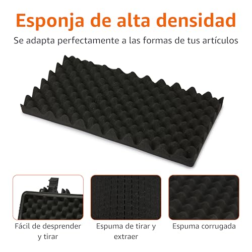Miniatura 2 de Amazon Basics Maleta Portátil Protectora Rígida Grande Para Cámara Y Accessorios, Con Asa Retráctil Y Ruedas Giratorias, Impermeable, Resistente A Los Golpes, 55,6 X 34,8 X 24,9 Cm, Negro, Sólido