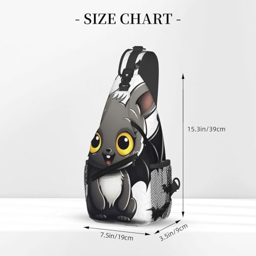 Bolso bandolera cruzado negro para hombre y mujer miniatura 3