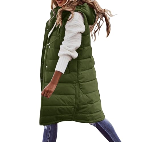 Manteau d'hiver long pour femme style parka en duvet avec de grandes poches
