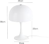 Alpinaluz Lampe de table moderne MEDUSA - 3 lumières G9, base métallique blanche, abat-jour en acrylique haute transmission, design élégant pour chambre, bureau ou table de chevet - 7