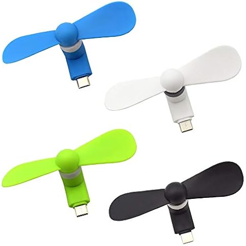 ULBTER Type USB C Mini Phone Fan for Samsung Galaxy S24+ S24 S23+ S23 S22 S21 S20 S20+ S10 S9,Note 20 9 8,A54 A35 A25 A24 A23 A15 A14 A12, for OnePlus 11 10 N20 N30 N100 [4 Pieces] Cover