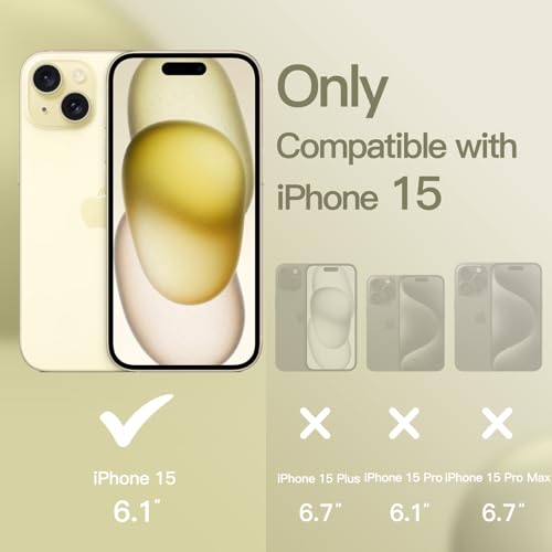 Image of JETech Silicone Case for iPhone 15, Yellow