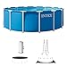 INTEX Metal Frame 15 ft x 48 in Above Ground Pool Set, Round Swimming Pool with Steel Frame, 1000 GPH Cartridge Filter Pump, and Type A Filter Cartridge