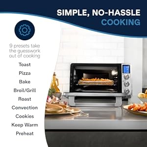 De'Longhi EO241264M 10-in-1 Digital AirFryer ,True Convection Toaster Oven with internal light, Grills, Broils, Bakes, Roasts, Reheats, preset for Cookie & Pizza, 1800-Watts, Stainless Steel, XL 24L DeLonghi EO241264M 10 in 1 Digital AirFryer True Convection Toaster Oven with internal light Grills Broils Bakes Roasts Reheats preset for Cookie Pizza 1800 Watts Stainless Steel XL 24L