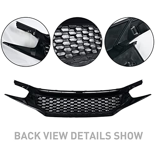 Grille avant calandre haut de gamme ajustement précis pour Civic 10e - 3