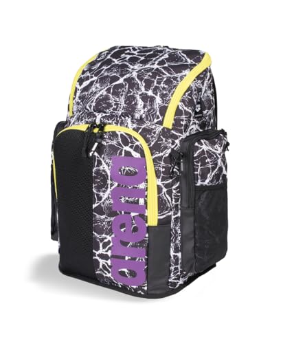 Image of ARENA Spiky III Backpack 45 Swimming Athlete Sports Gym Rucksack Large Training Gear Equipment Swim Bag for Men and Women, 45 Liters, Black /White