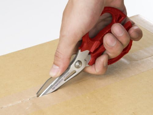 VAMPLIERS 6.3" Multi-purpose Utility Scissors. Made in Japan. 4-in-1 Combination Blades. Heavy Duty Shears Cuts Carpet, Leather, Copper Wire, Insulated Cable, Cords, Rope & More - Image 5