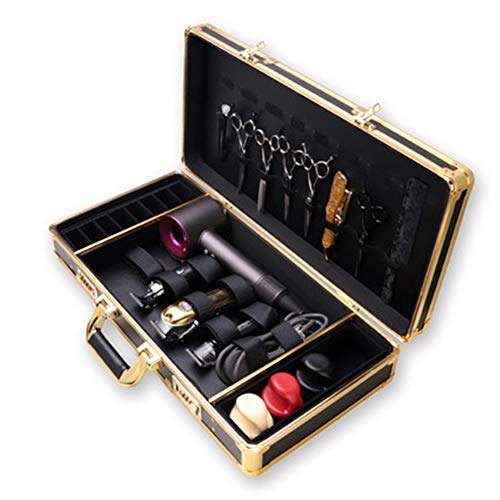 Hairdressing Bag Caja De Almacenamiento De Maquillaje, Peluquero De Caja De Herramientas Portátil De Bolsillo Retro del Salón del Peluquero De Contraseña Equipaje para Cover