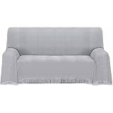 ECOMMERC3 | Colcha Multiusos Tamaño 130x180 cm para Sofá o Cama - Foulard Multiusos Tacto Extrasuave Color Gris