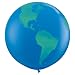 2 X 36" Globe World Planet Earth Latex Balloon - Latex Balloon Foil