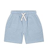 Steiff Shorts EU Größe 110 Chambray Blue, Sommerhose, Kinder-Shorts, Kurze Hose, Babyhose für jeden Anlass, lockere Bequeme Passform, waschmaschinenfest