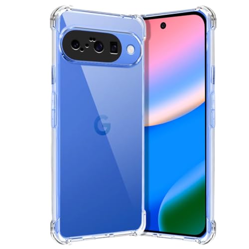 Image of Fashionury 3D Raised Transparent Crystal Clear Back Cover for Google Pixel 10 | Shockproof Design | Anti-Slip Grip | Camera Protection | 360 Degree Protection Mobile Case