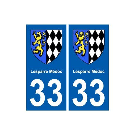33 lesparre-médoc Stemma città adesiva piano