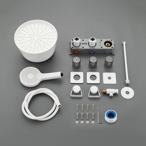 Set de douche encastré mural or pour optimiser l'espace salle de bain moderne - 3