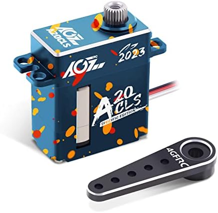 AGFRC 7.5KG High-Torque Micro RC-Wing-Servo - CNC Thin Metal Gear Coreless Digital Servo for SCX24 Servo Upgrade with 25T Metal Servo Horn (A20CLS 2023 Special)
