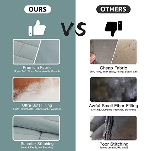 Recyco Twin/Twin Xl Comforter Set For College Girls Boys, Duvet Insert Bed Comforters & Sets With Pillow Sham, Lightweight Ultra Soft Quilted Down Alternative Comforter, Sage Green #TOP6