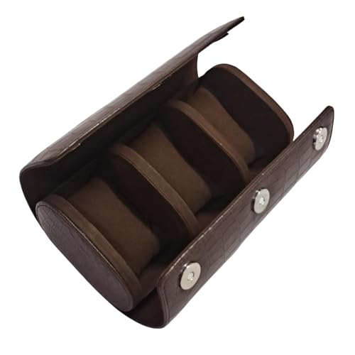 Image of essart Luxury Watch Roll Case - Travel Watch Organizer-Watch Travel Case for 3 Watches | PU Leather Portable Gift Box for Watch Collectors