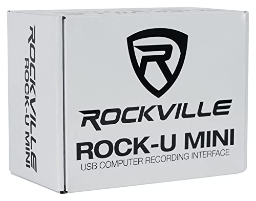Rockville Rock-U Mini 2X2 Usb Computer Recording Interface 24 Bit 192Khz Home Studio, Black #TOP7